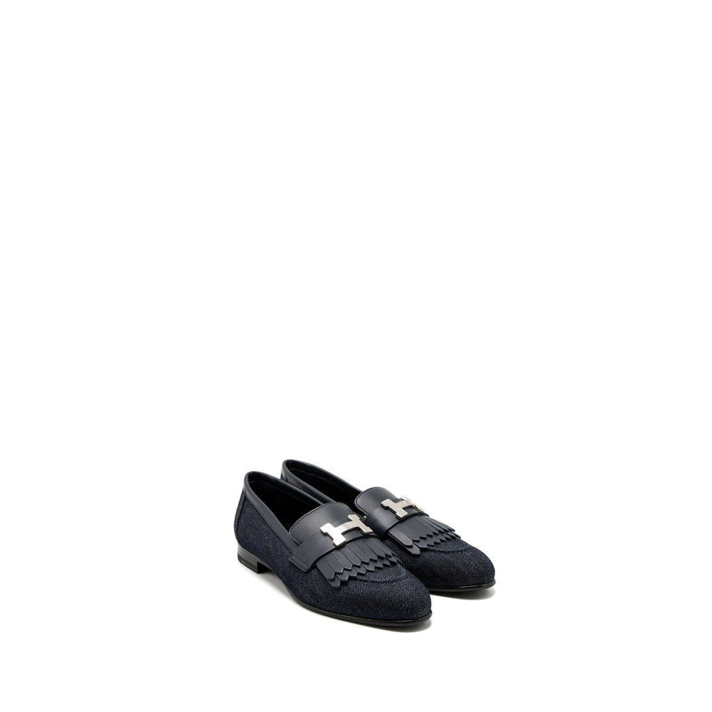 HERMES ROYAL LOAFER DENIM/CALFSKIN BLUE BRUT/MARINE SHW