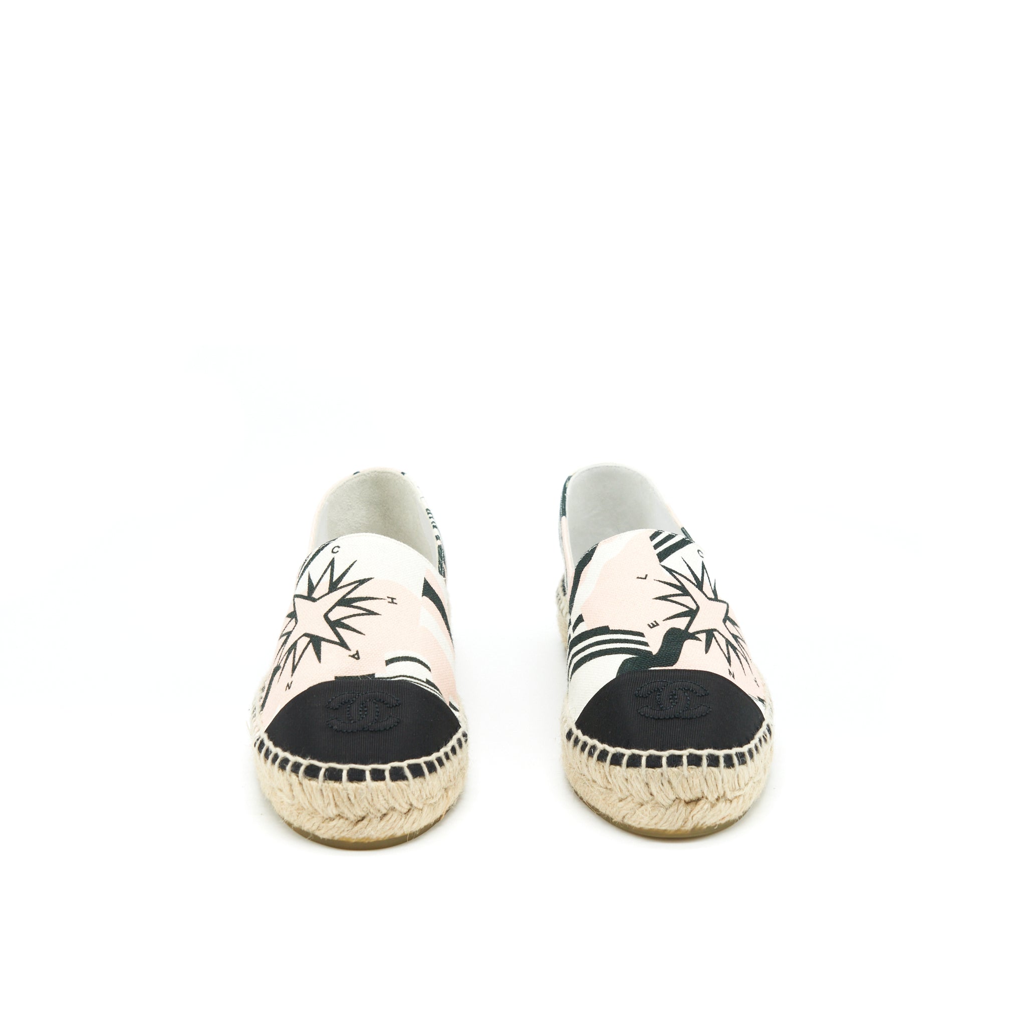 CHANEL ESPADRILLES PINK / BLACK