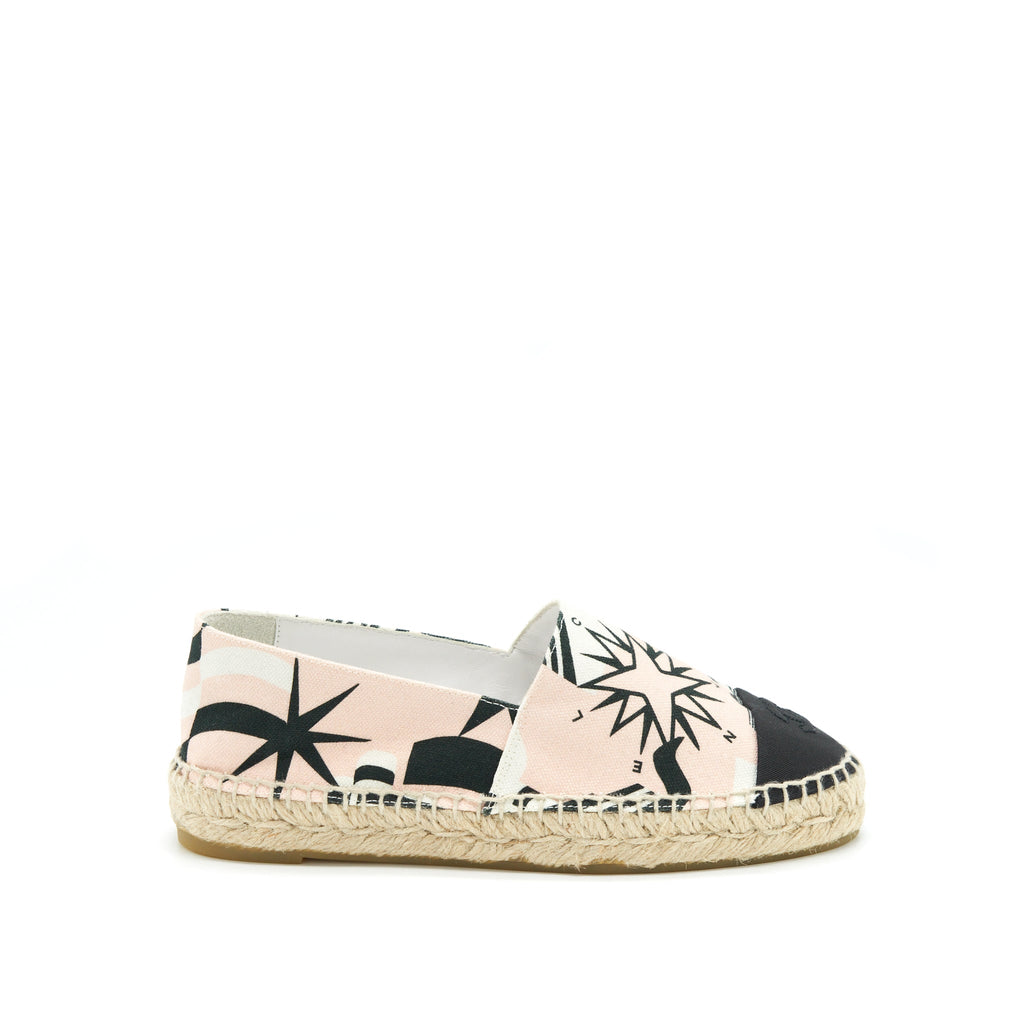 CHANEL ESPADRILLES PINK / BLACK