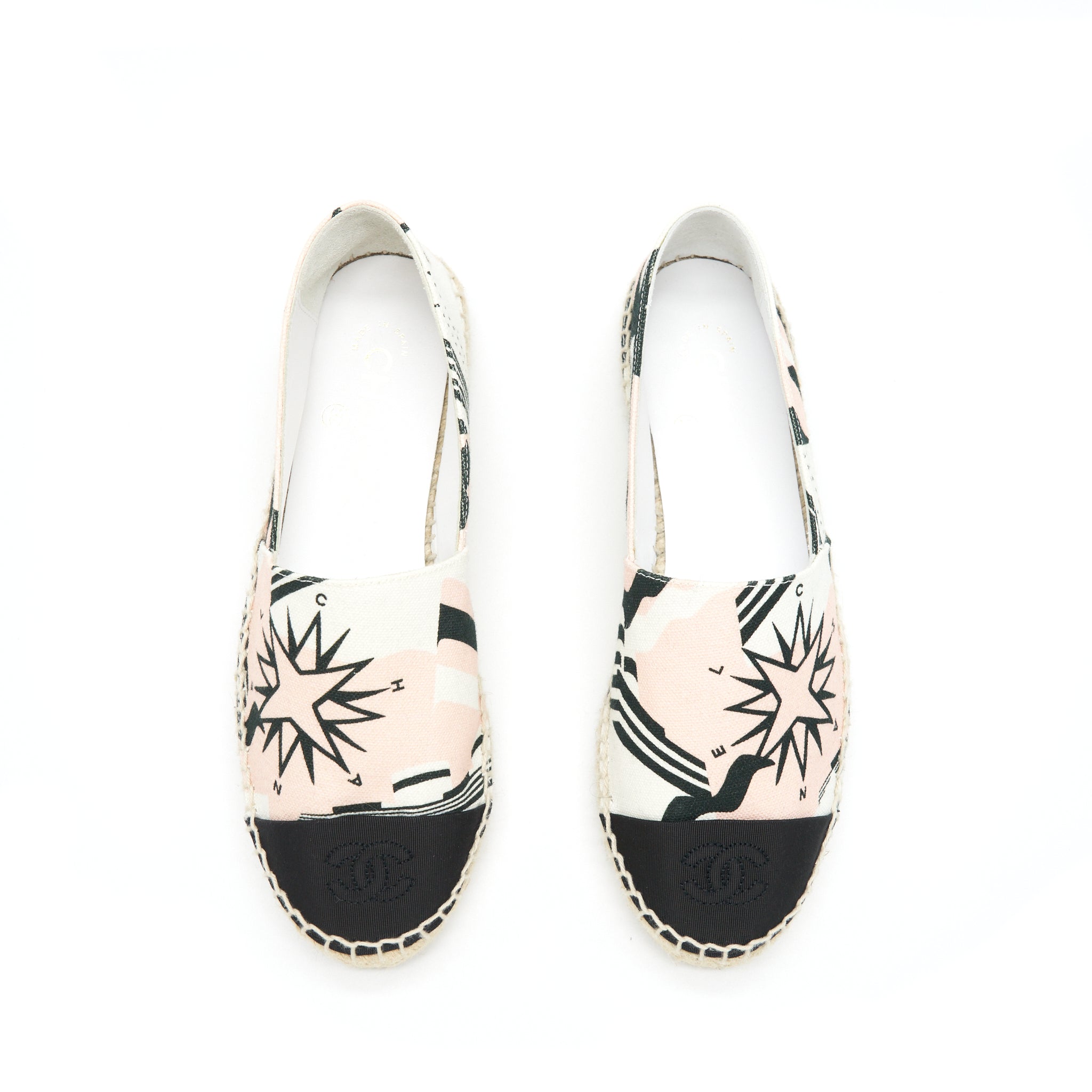 CHANEL ESPADRILLES PINK / BLACK