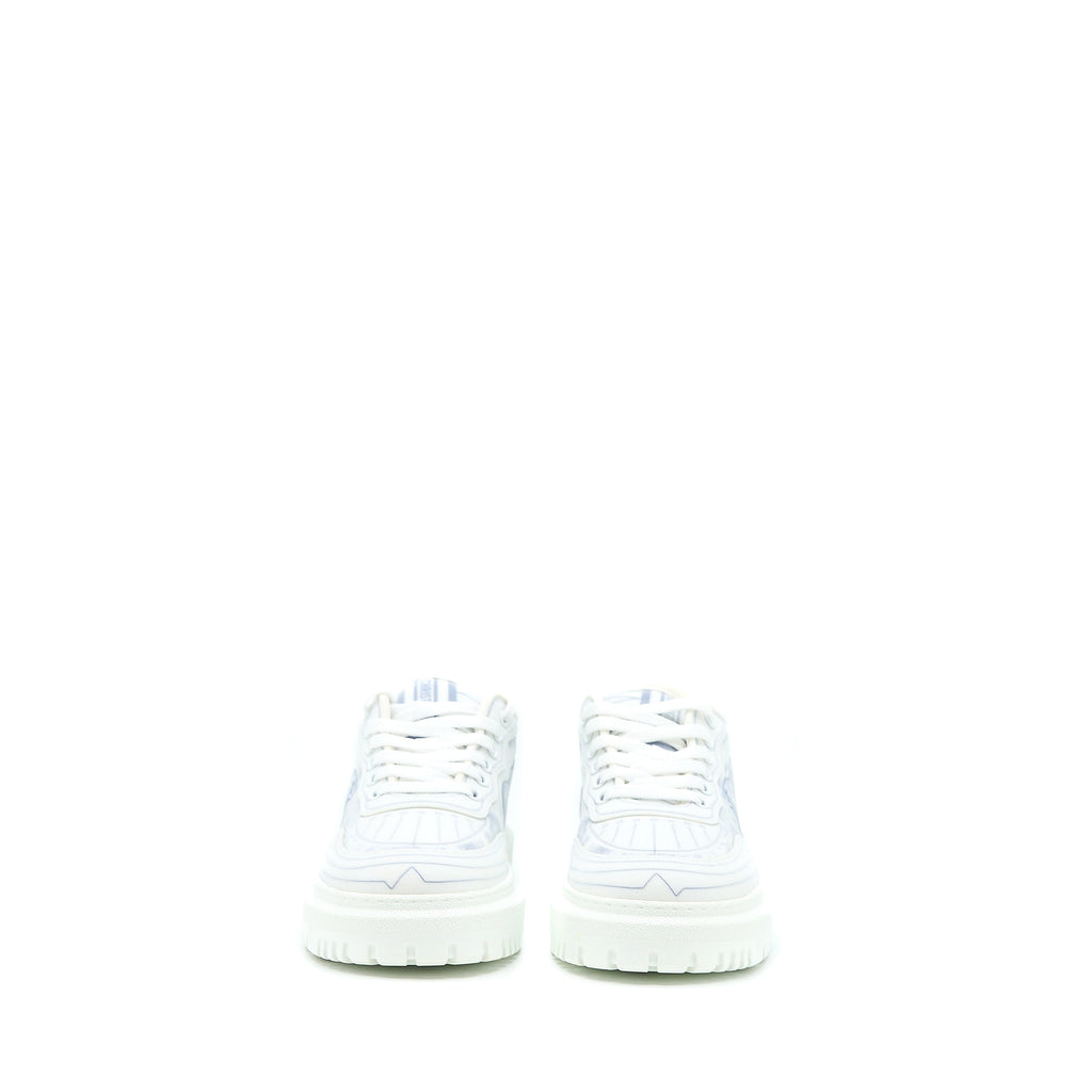 DIOR ADDICT BLUE TOILE DE JOUY TECHNICAL FABRIC LOW TOP SNEAKERS