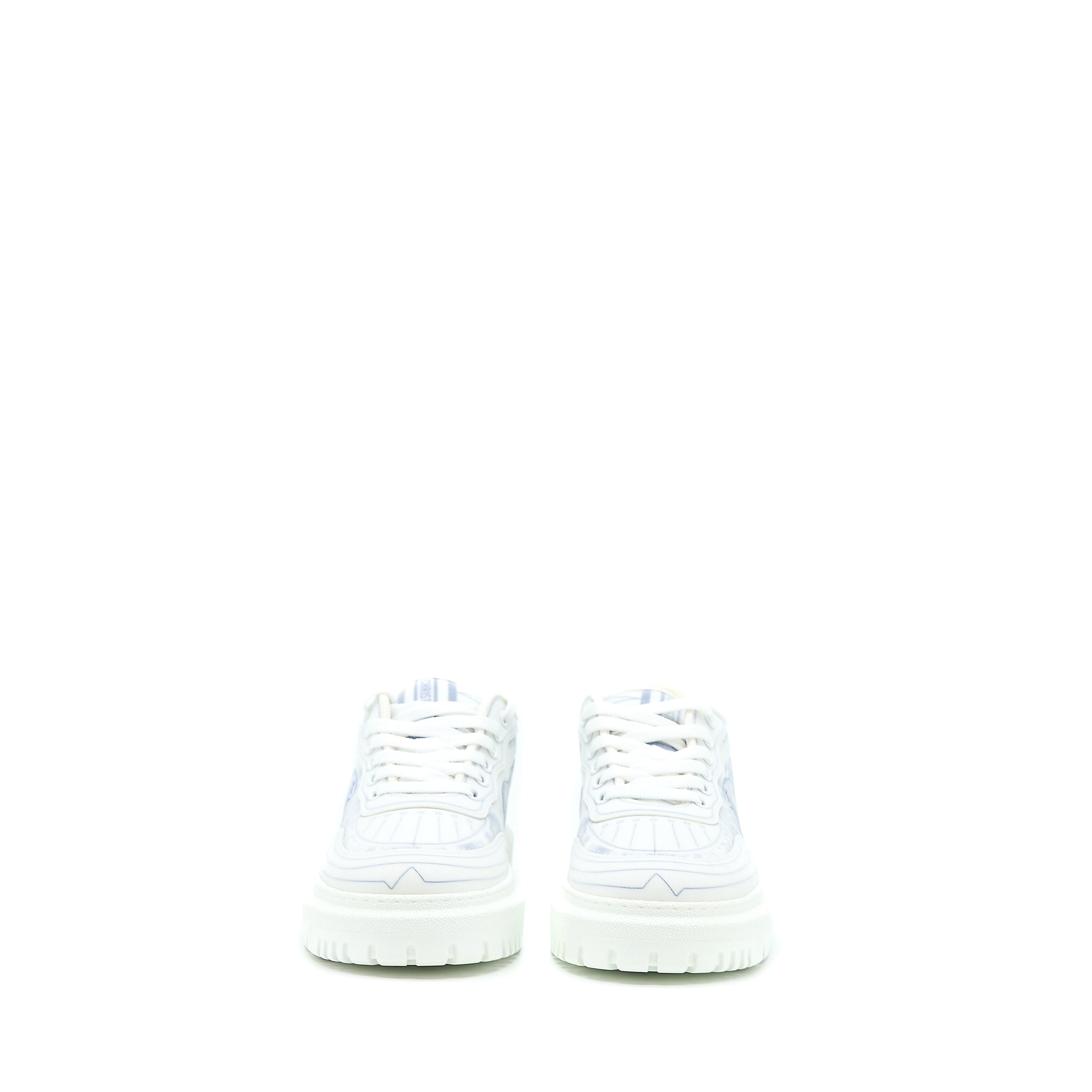 DIOR ADDICT BLUE TOILE DE JOUY TECHNICAL FABRIC LOW TOP SNEAKERS