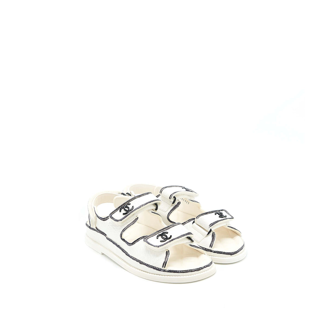 CHANEL DAD SANDALS BLACK/WHITE