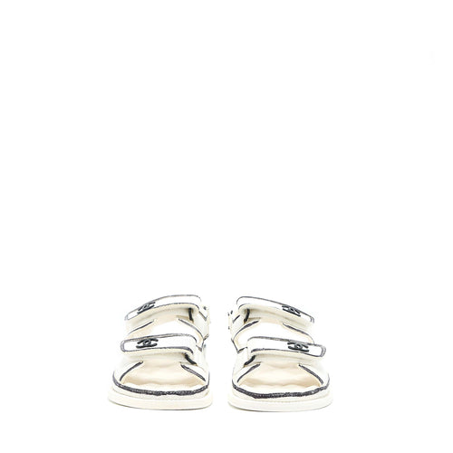 CHANEL DAD SANDALS BLACK/WHITE