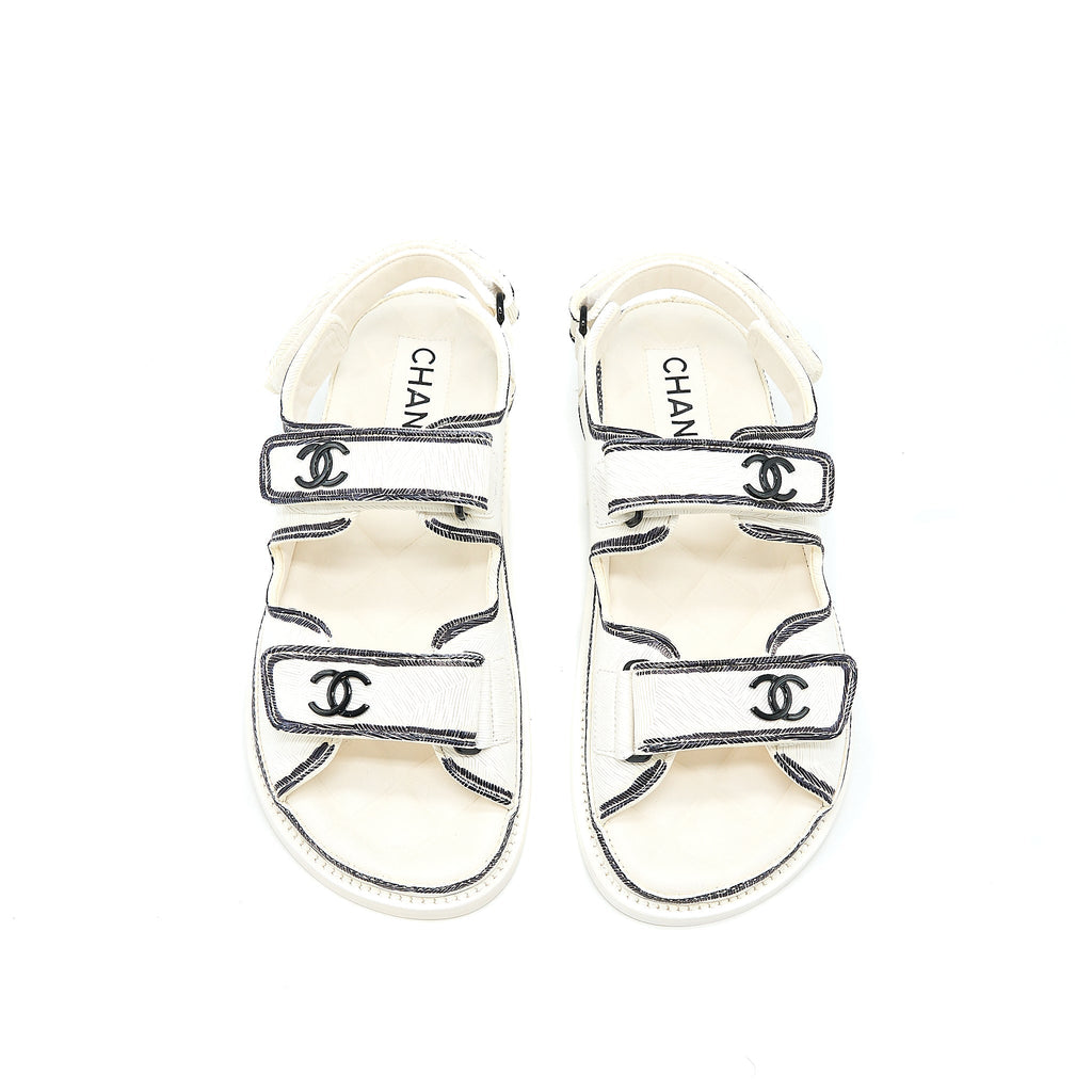 CHANEL DAD SANDALS BLACK/WHITE