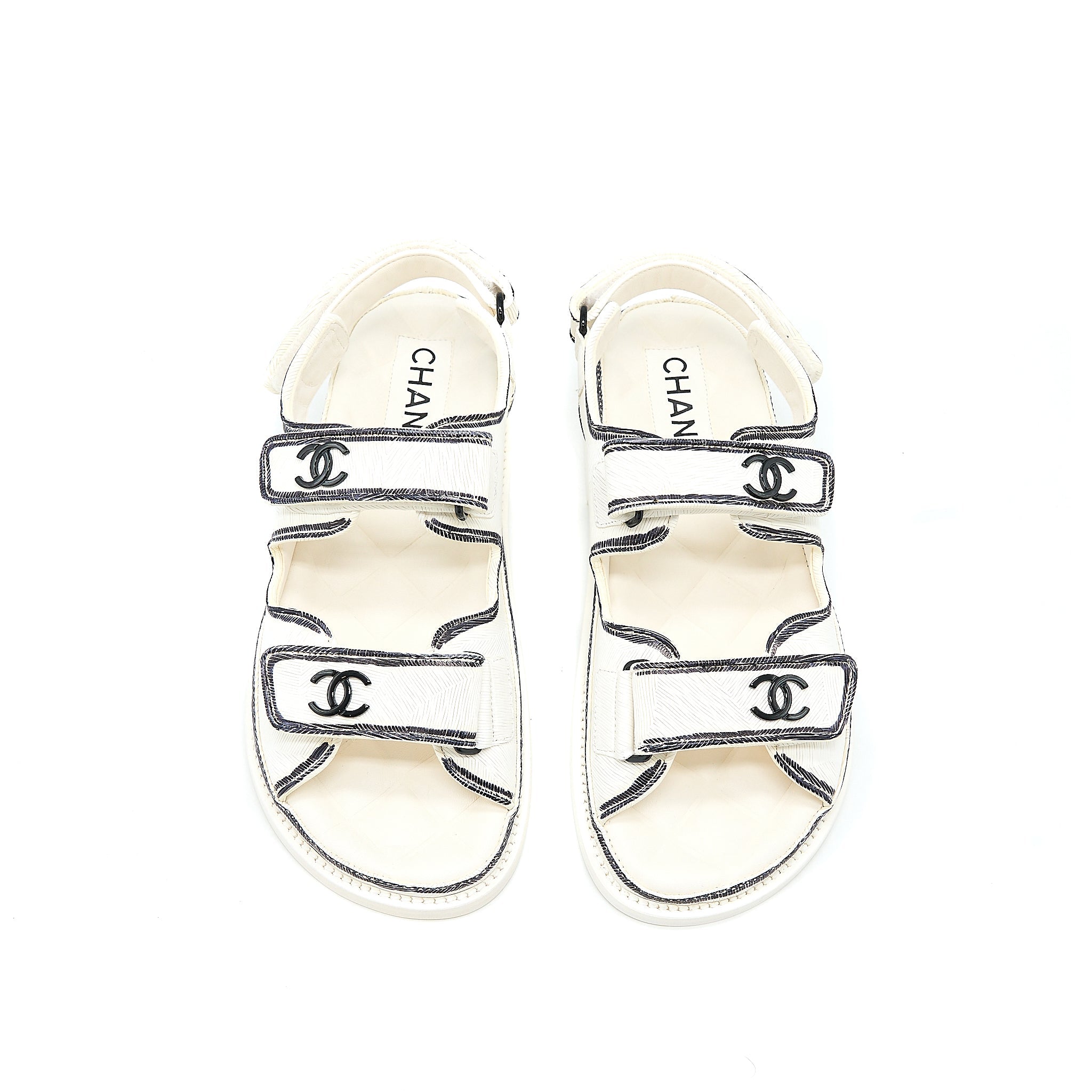 CHANEL DAD SANDALS BLACK/WHITE