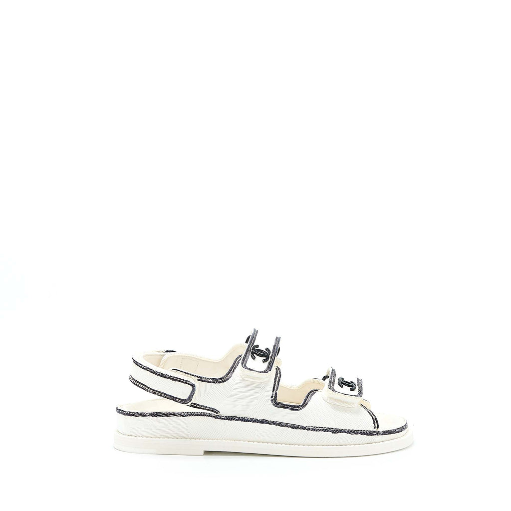 CHANEL DAD SANDALS BLACK/WHITE