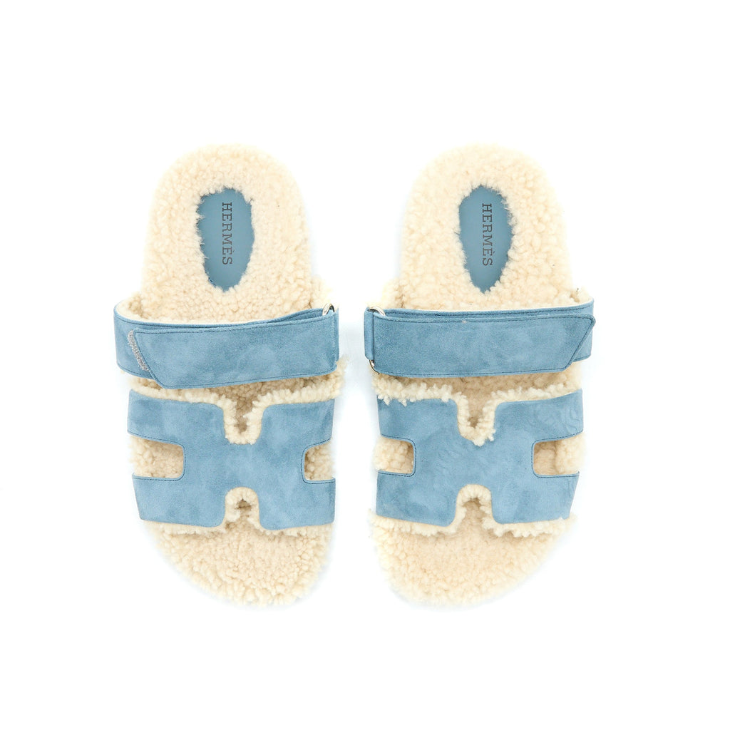 HERMES SANDAL CHYPRE BLEU PINEDA