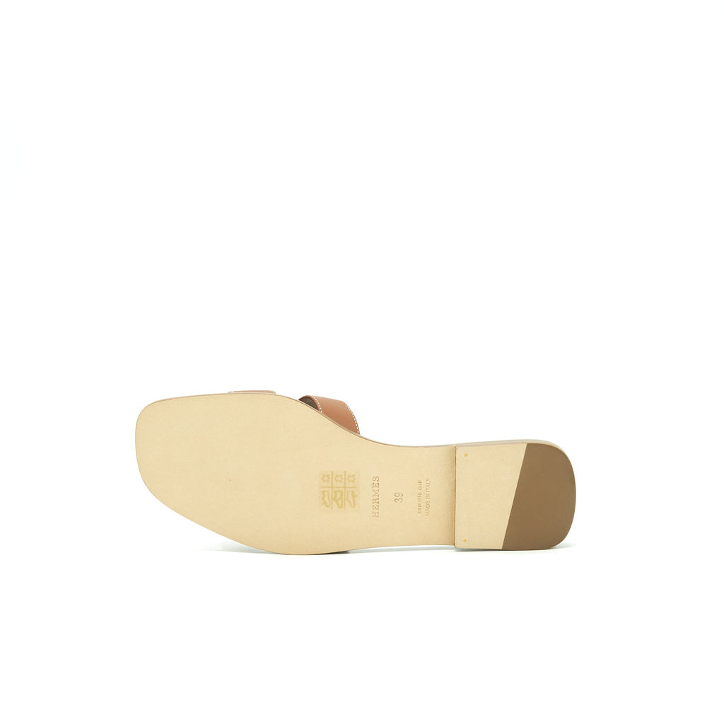 HERMES ORAN SANDAL BOX GOLD