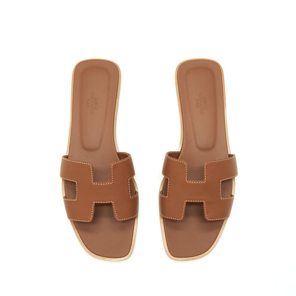 HERMES ORAN SANDAL BOX GOLD