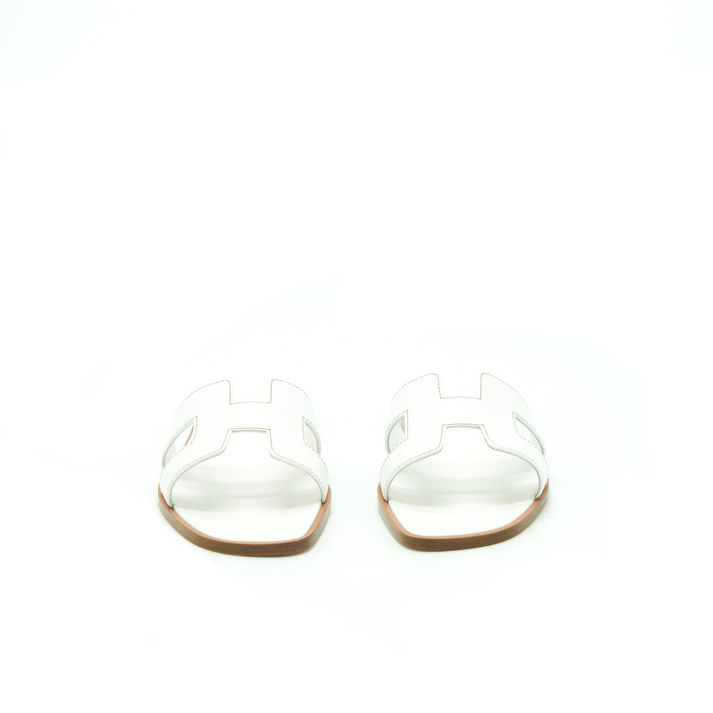 HERMES ORAN SANDAL BOX BLANC