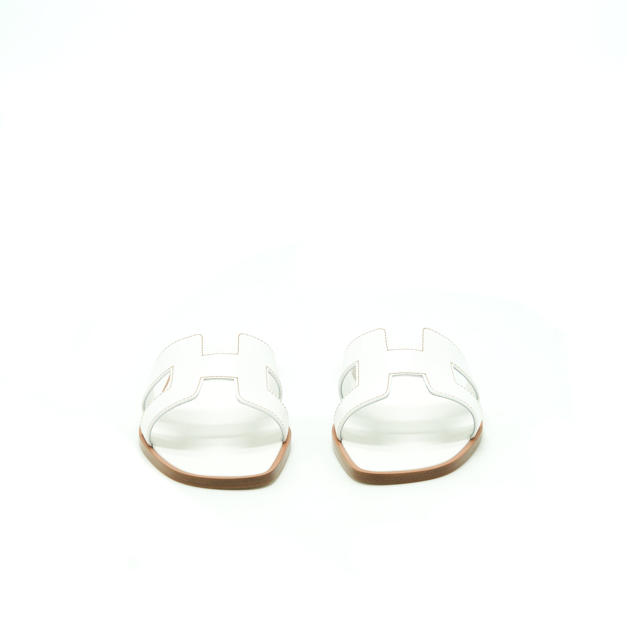 HERMES ORAN SANDAL BOX BLANC
