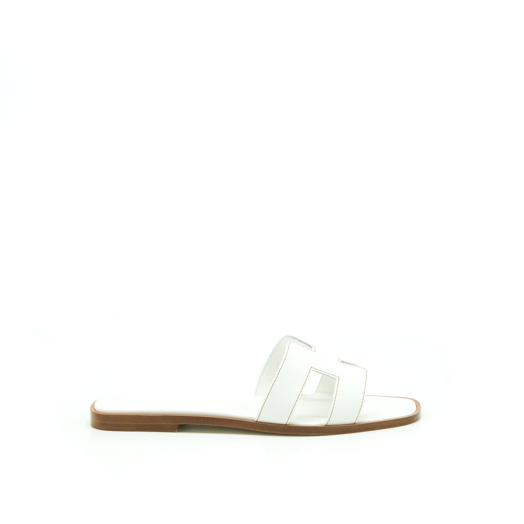HERMES ORAN SANDAL BOX BLANC
