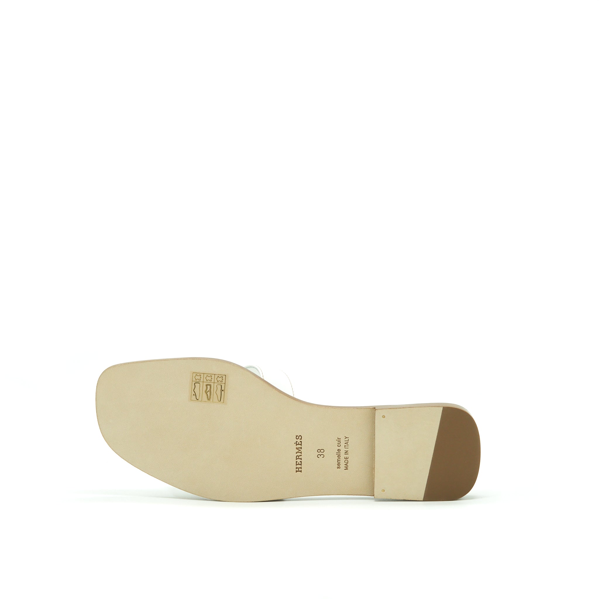 HERMES ORAN SANDAL BOX BLANC