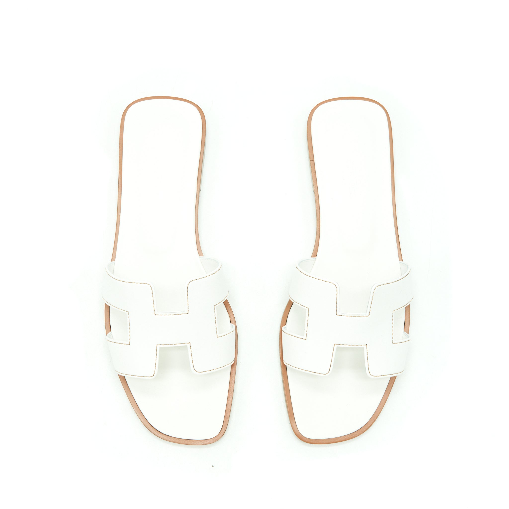 HERMES ORAN SANDAL BOX BLANC