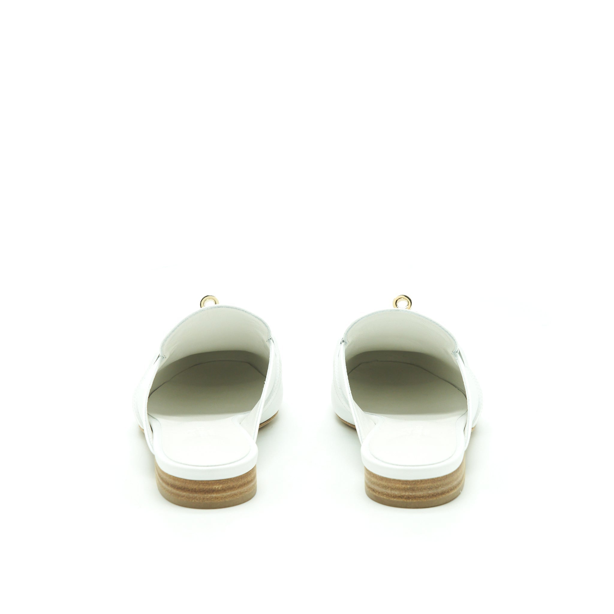 HERMES MULE BLANC GHW