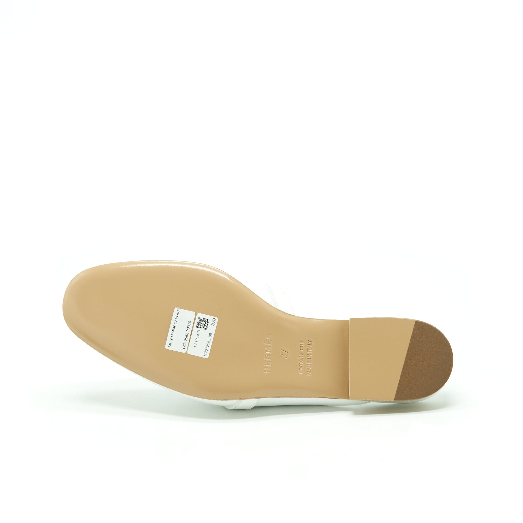 HERMES MULE BLANC GHW