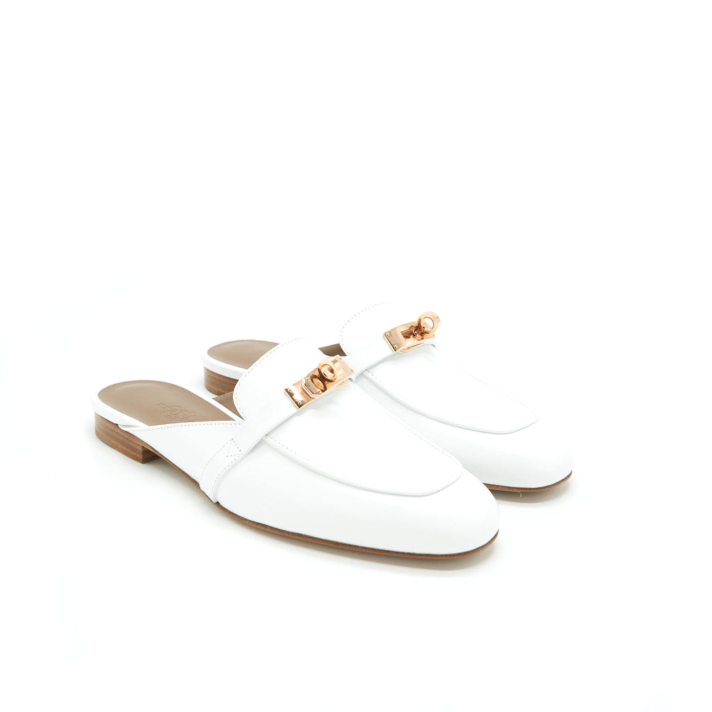 HERMES OZ MULE BLANC RGHW