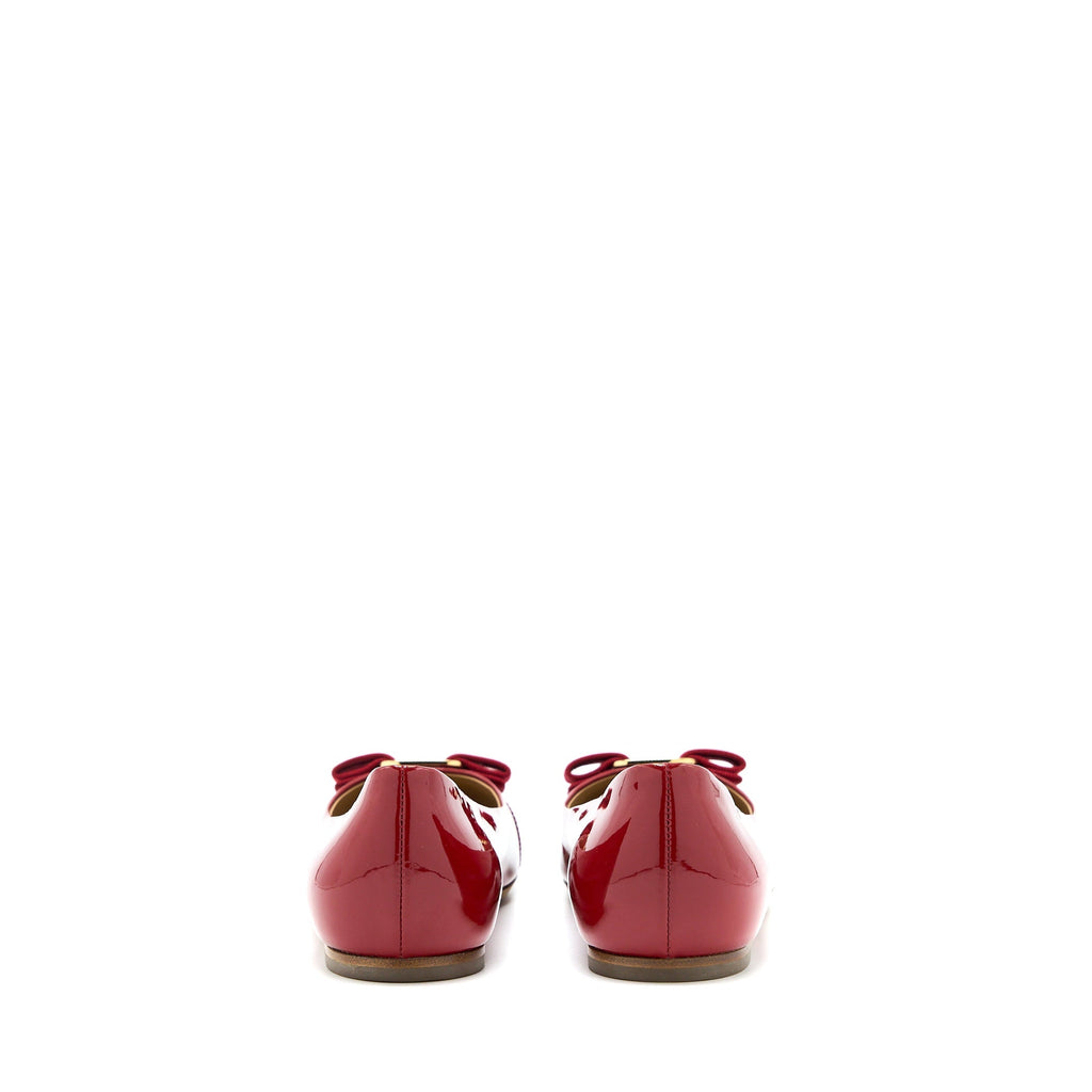 FERRAGAMO 7C VARUNA BALLET FLATS RED