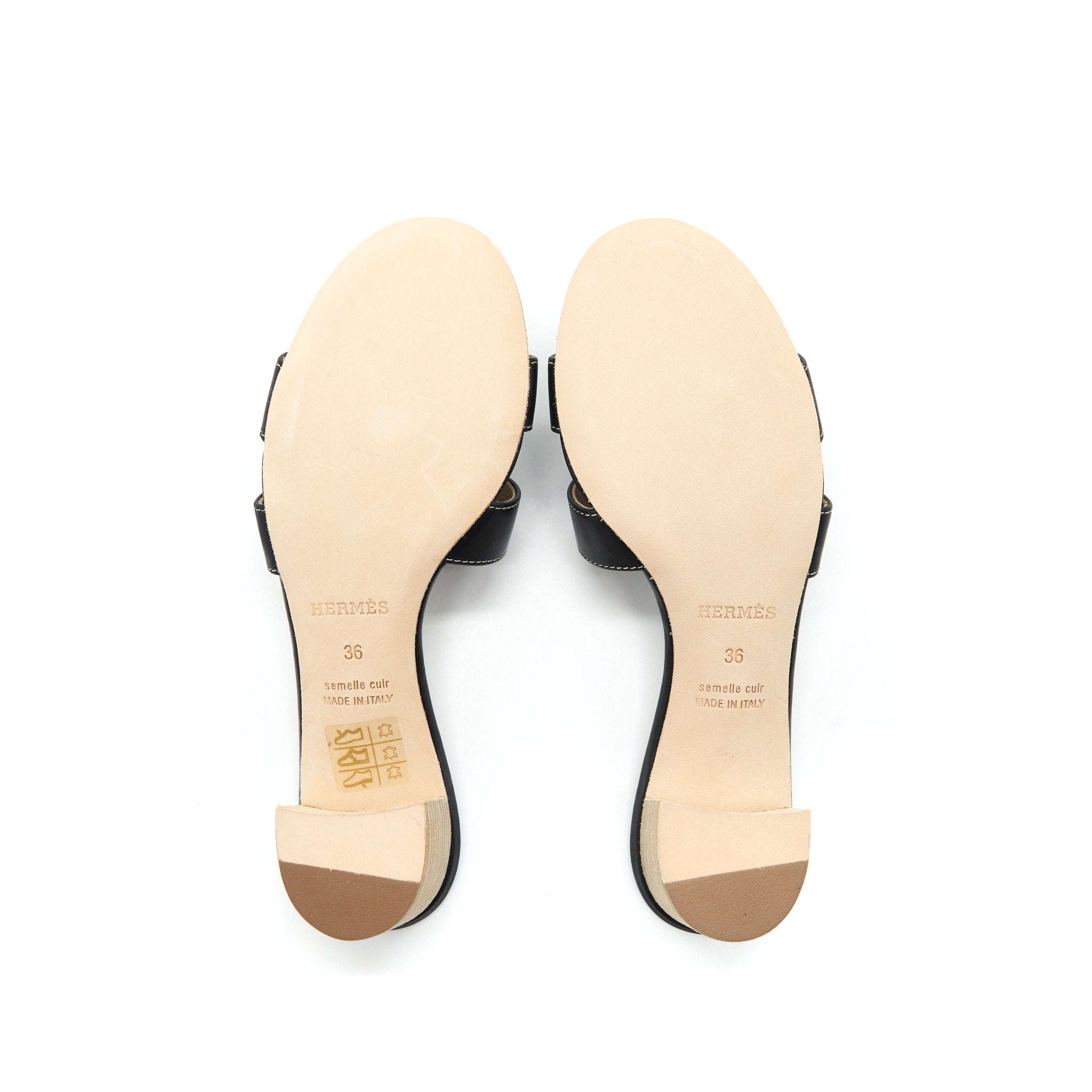 HERMES OASIS SANDAL NOIR