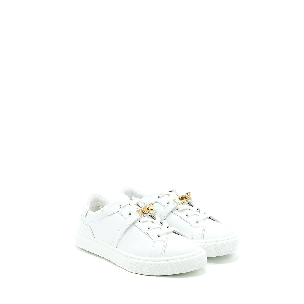 HERMES FEMME DAY SNEAKER CALFSKIN WHITE GHW