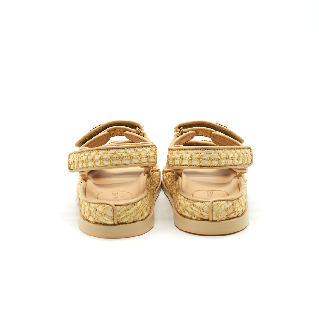 CHANEL TWEED DAD SANDALS C