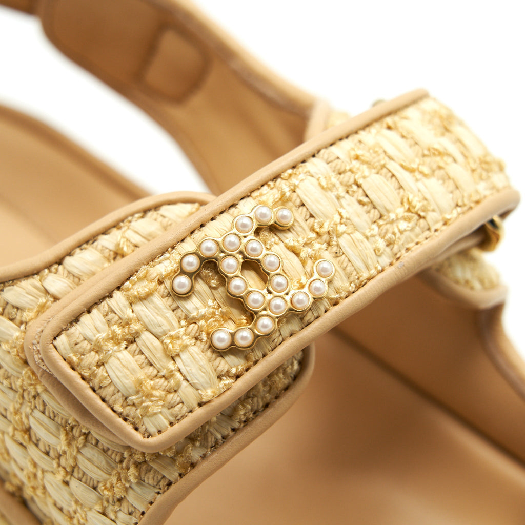 CHANEL TWEED DAD SANDALS C