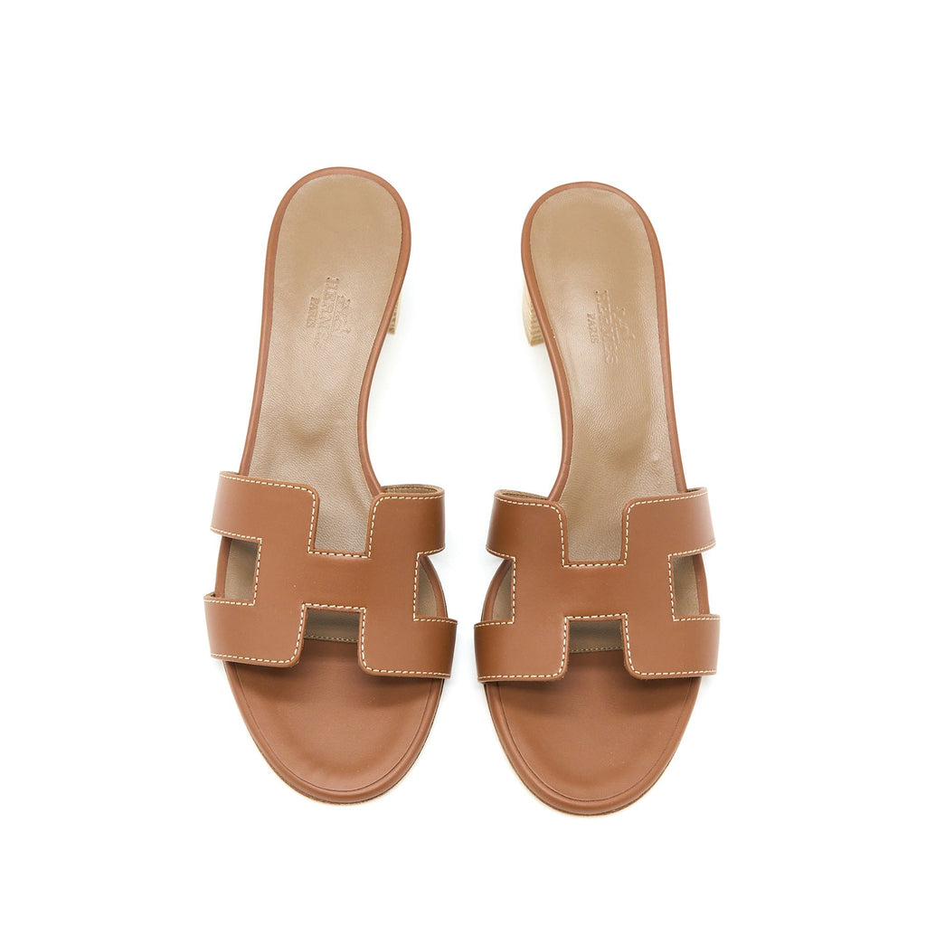 HERMES OASIS SANDALS CALFSKIN GOLD