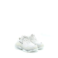 BALENCIAGA TRIPLE S SNEAKERS CLEAR SOLE IN WHITE DOUBLE FOAM/MESH