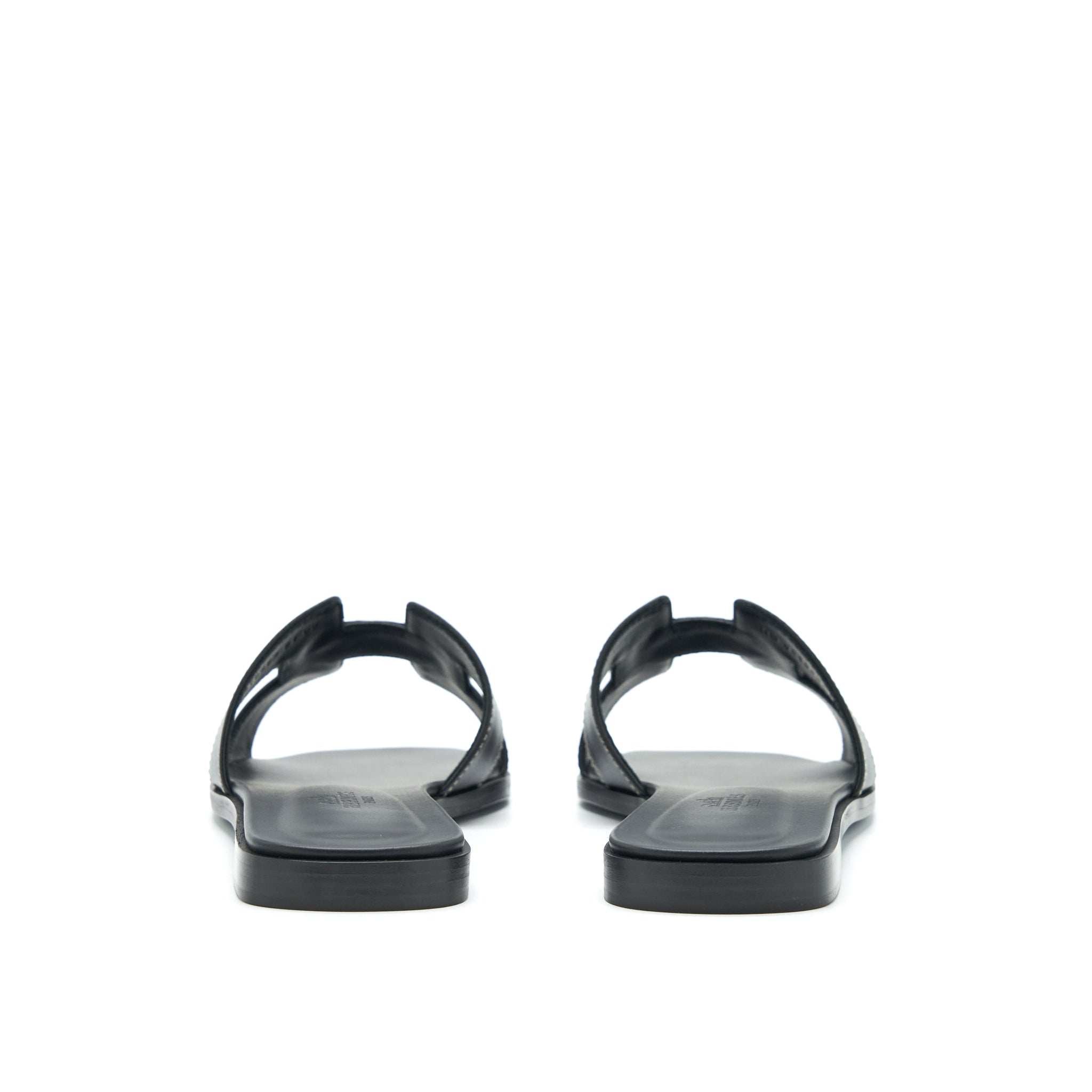 HERMES ORAN SANDAL BOX BLACK