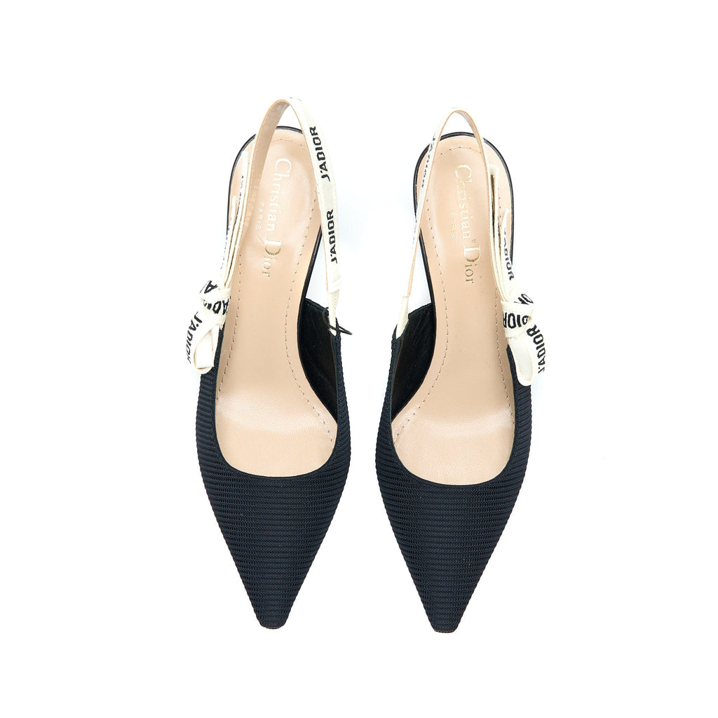 DIOR DIOR J’ADORE SLINGBACK HEELS BLACK