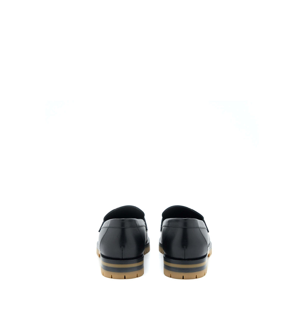 HERMES MOCASSINS FAUBOURG CALFSKIN BLACK SHW