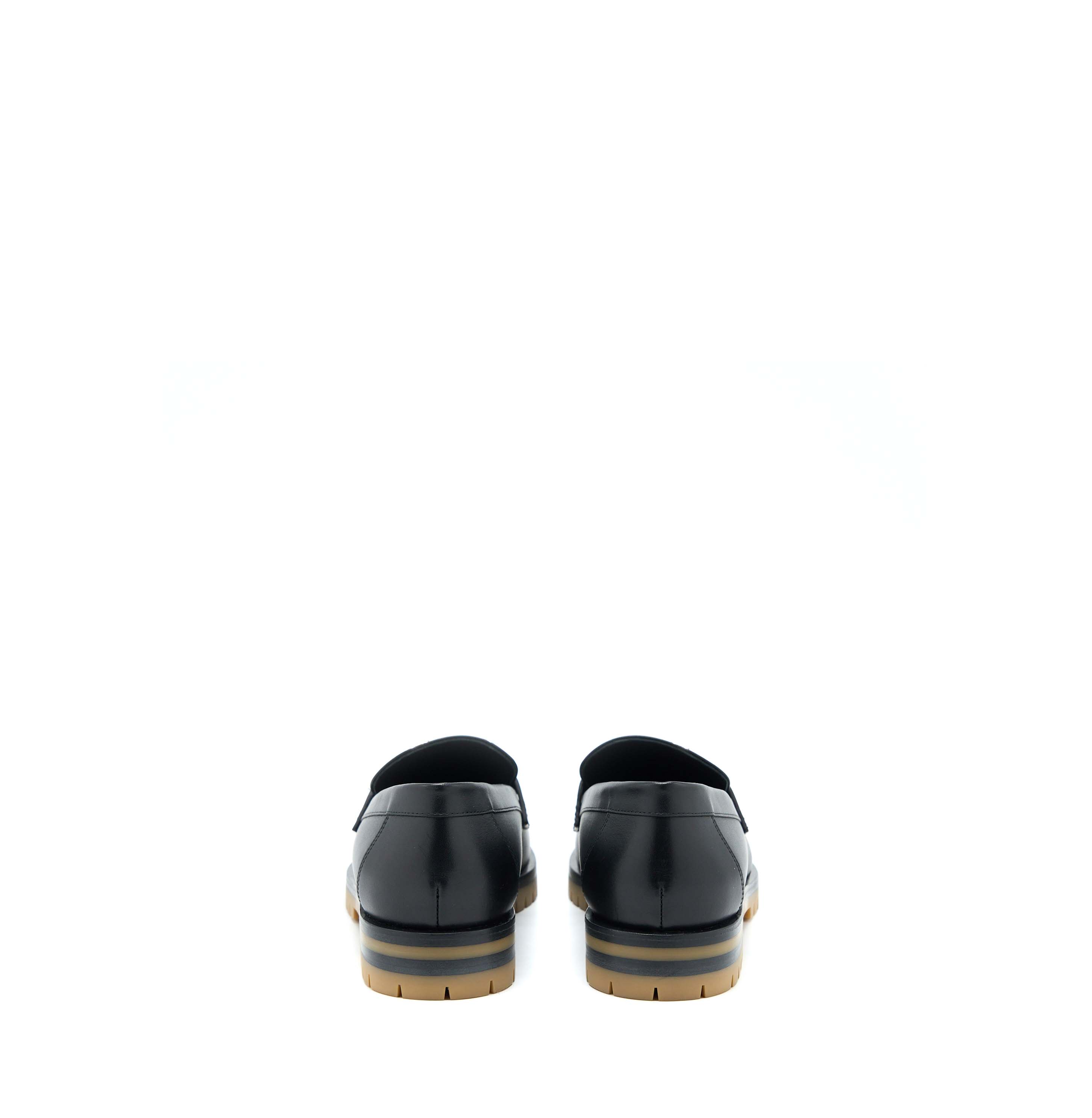 HERMES MOCASSINS FAUBOURG CALFSKIN BLACK SHW