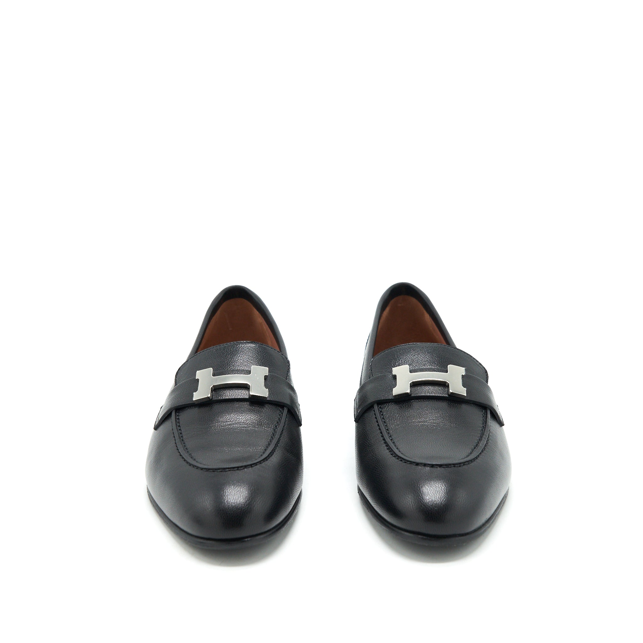 HERMES BLACK PARIS FITTED LOAFER SHW
