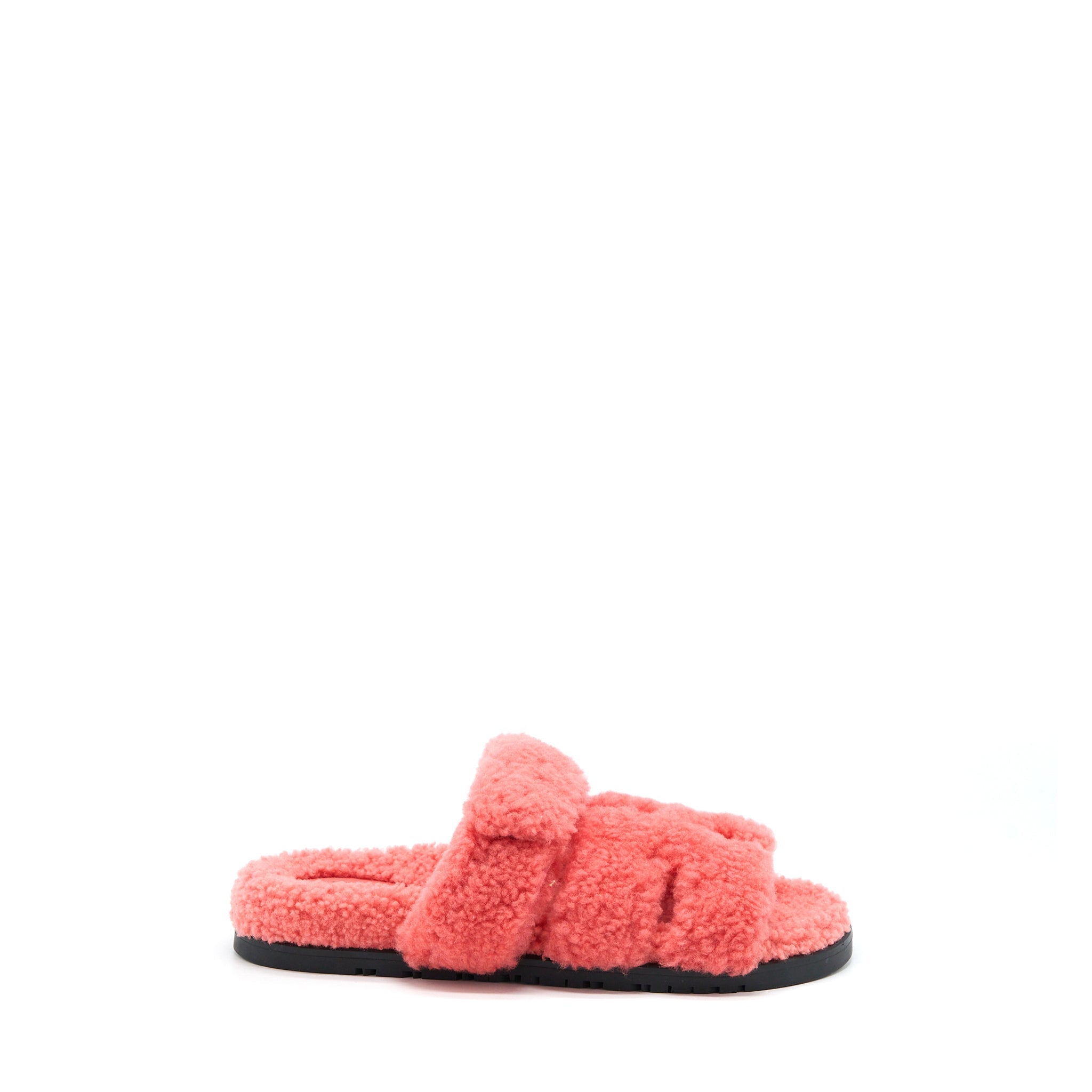 HERMES CHYPRE SANDAL SHEARLING ROSE DU DESERT