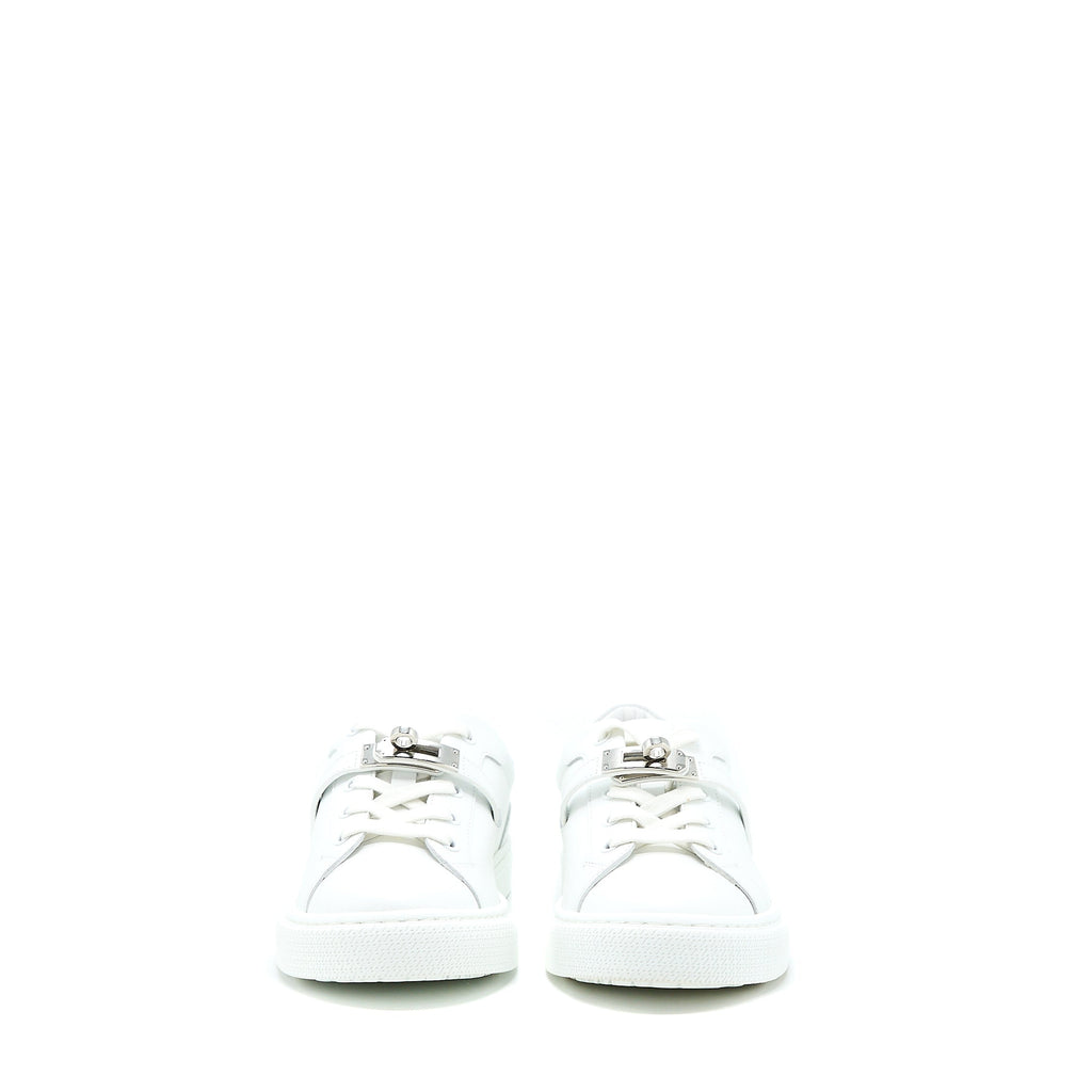 HERMES DAY SNEAKERS CALFSKIN WHITE SHW