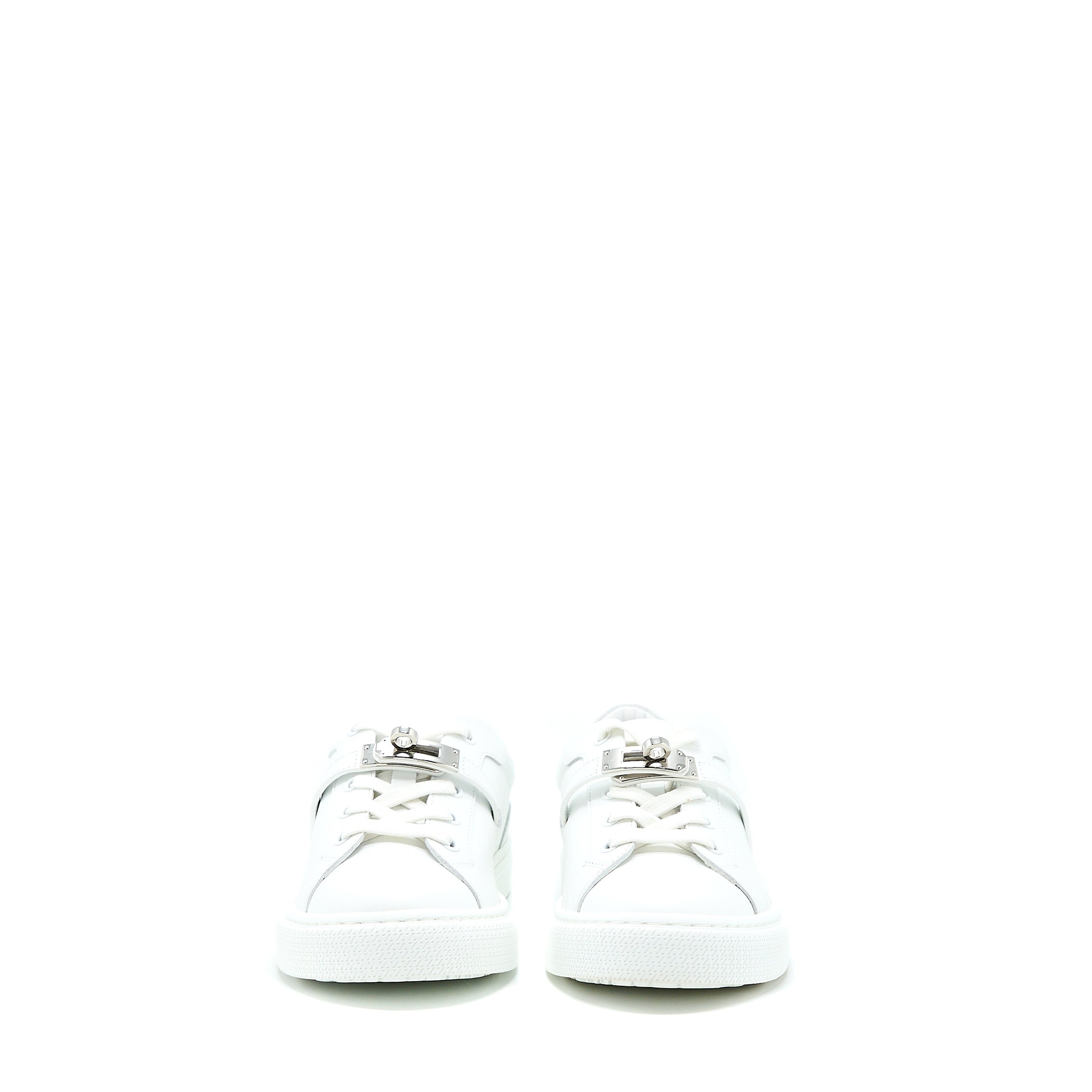 HERMES DAY SNEAKERS CALFSKIN WHITE SHW