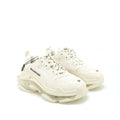 BALENCIAGA TRIPLE S TRAINERS CLEAR SOLE WHITE