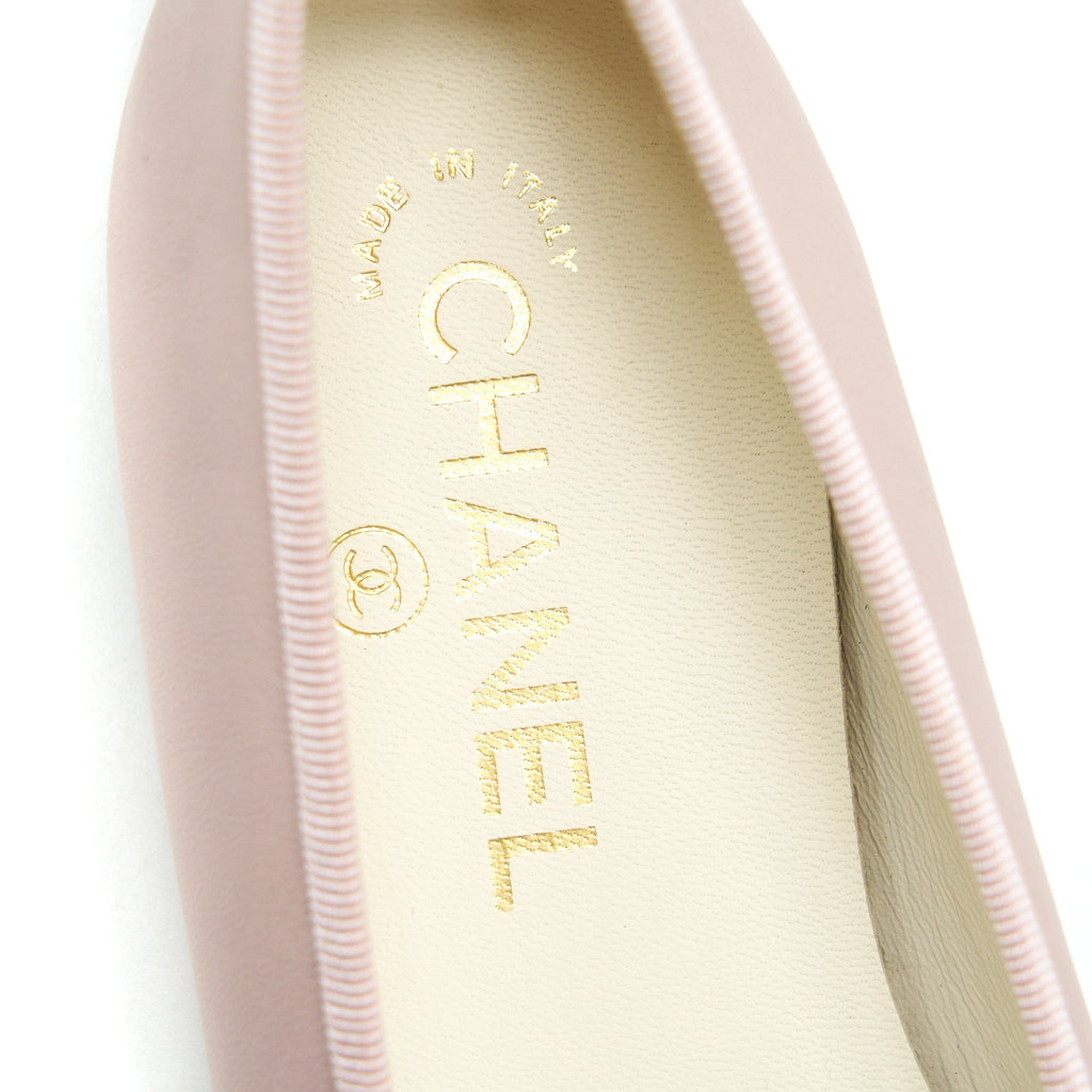 CHANEL FLATS PINK/ BLACK