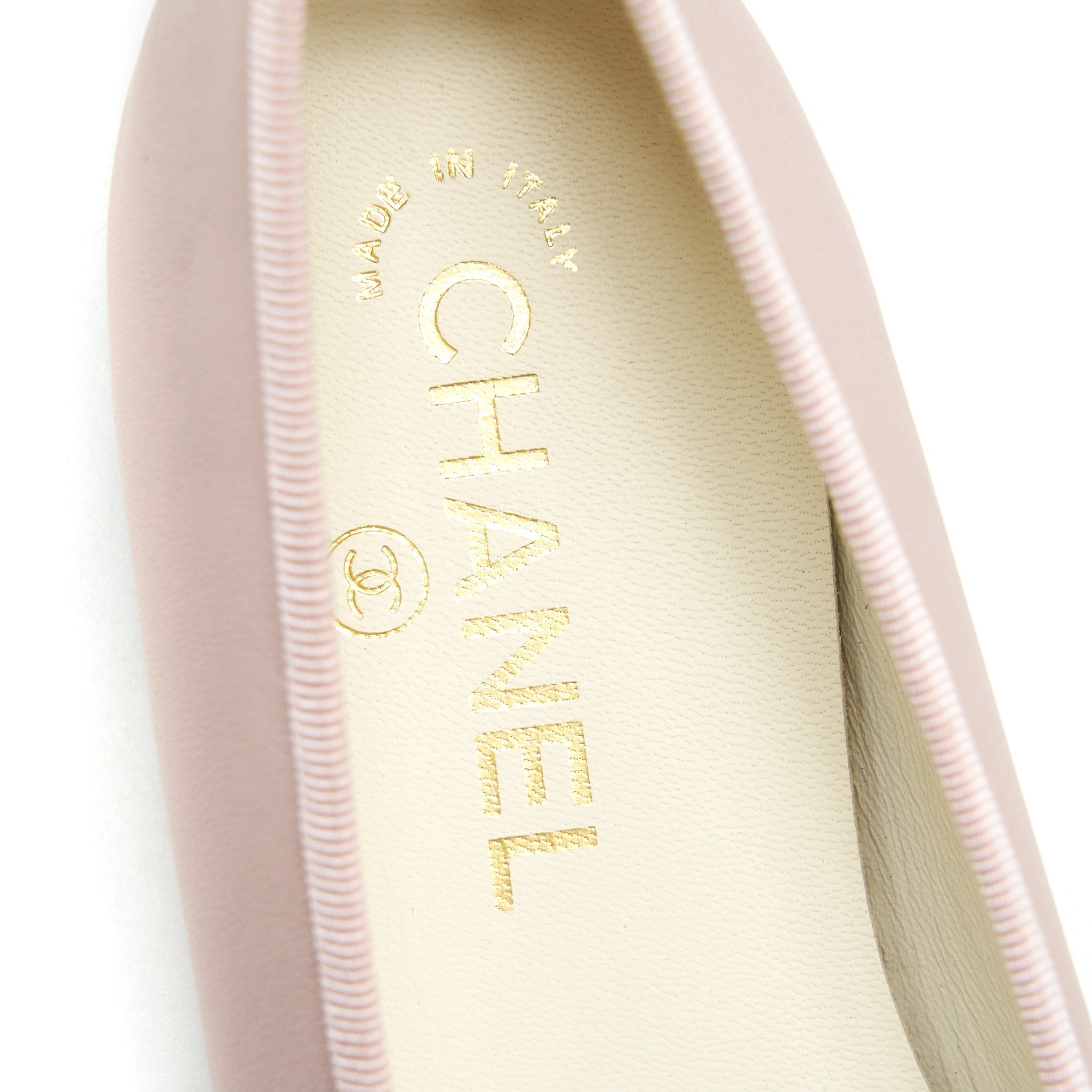 CHANEL FLATS PINK/ BLACK