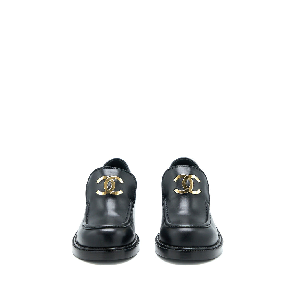 CHANEL 22K LOAFER LEATHER BLACK GHW