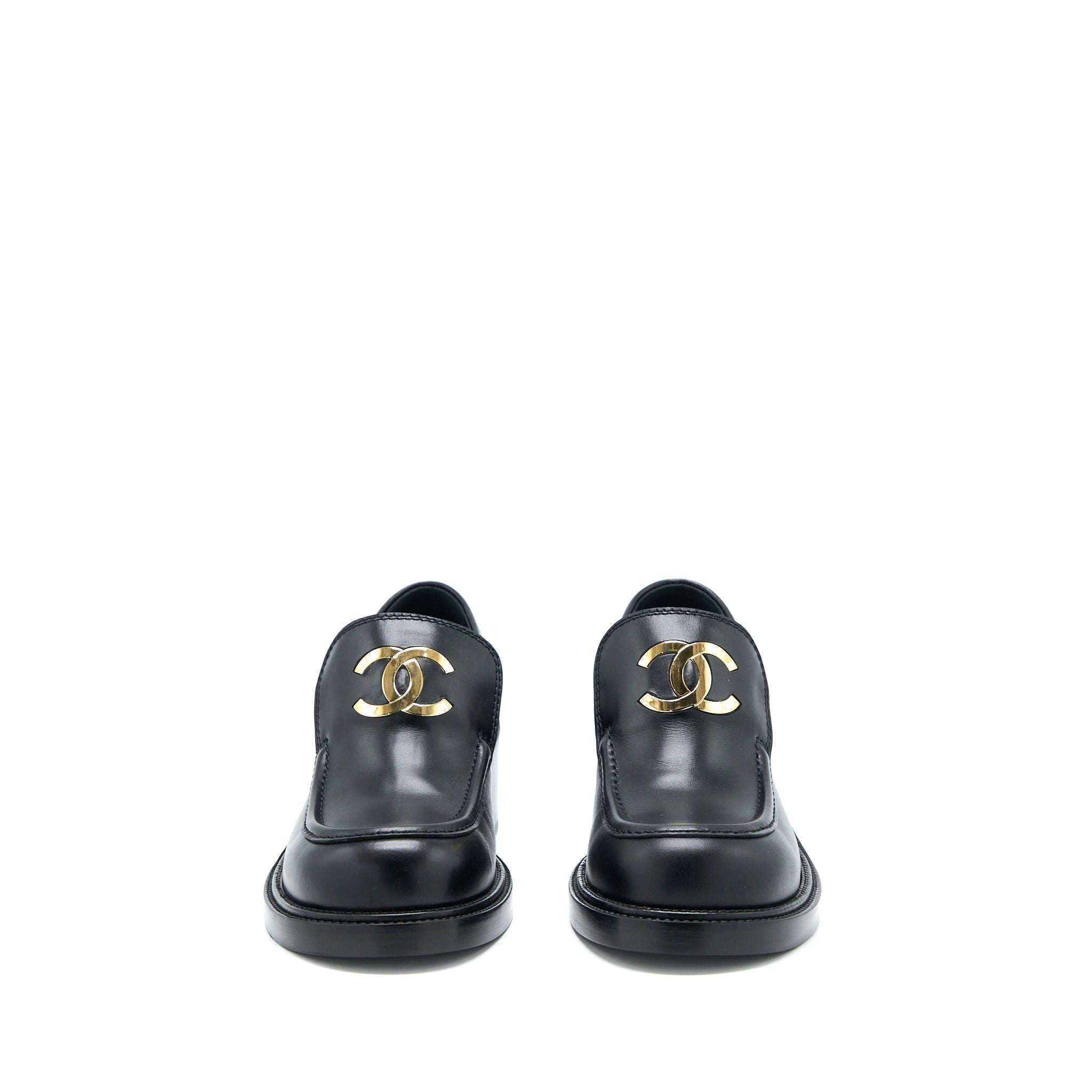 CHANEL 22K LOAFER LEATHER BLACK GHW
