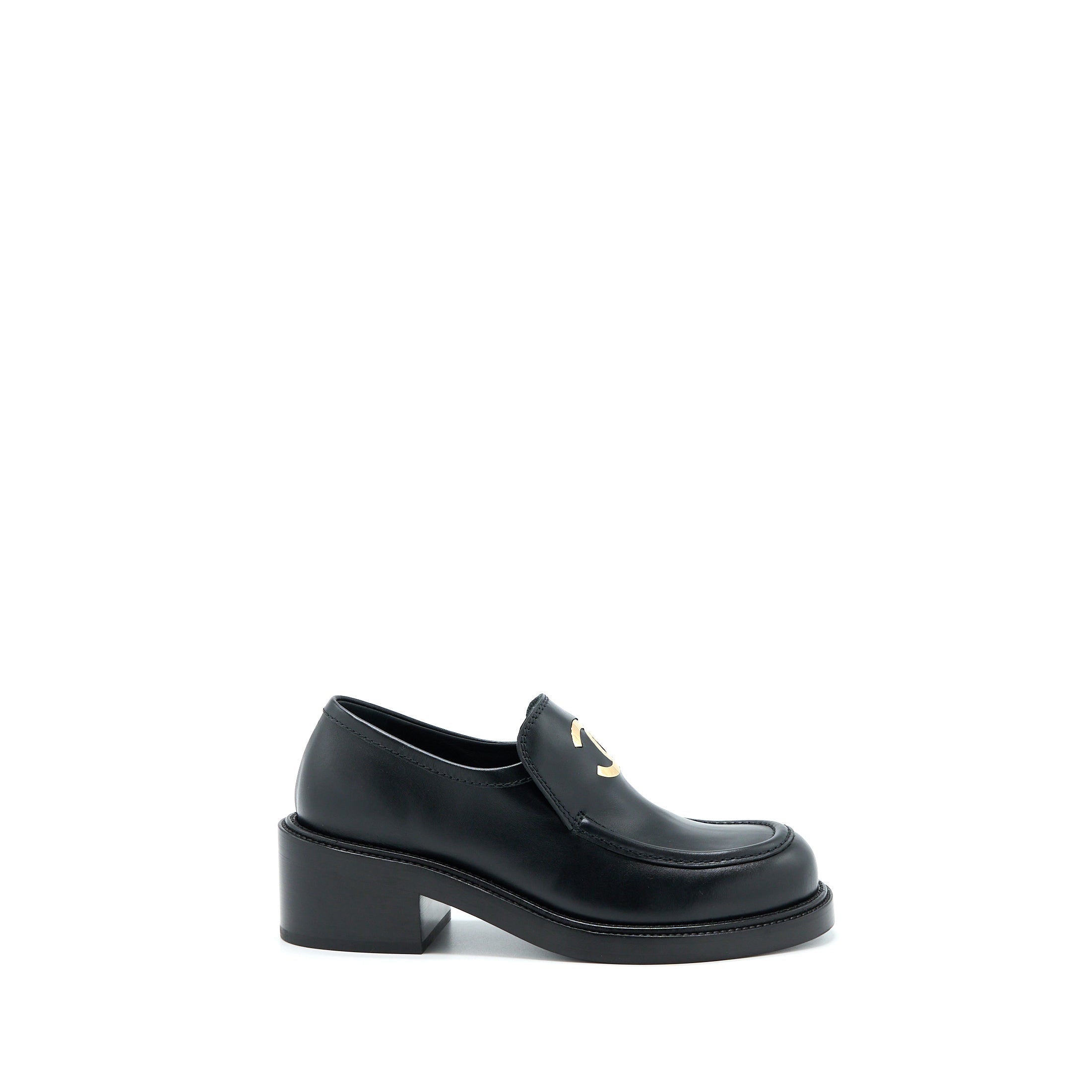 CHANEL 22K LOAFER LEATHER BLACK GHW