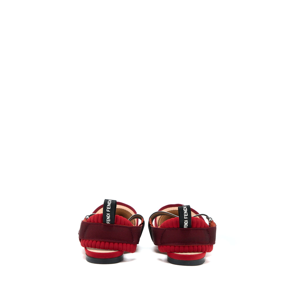 FENDI SLING BACK FLAT SHOES MULTICOLOUR