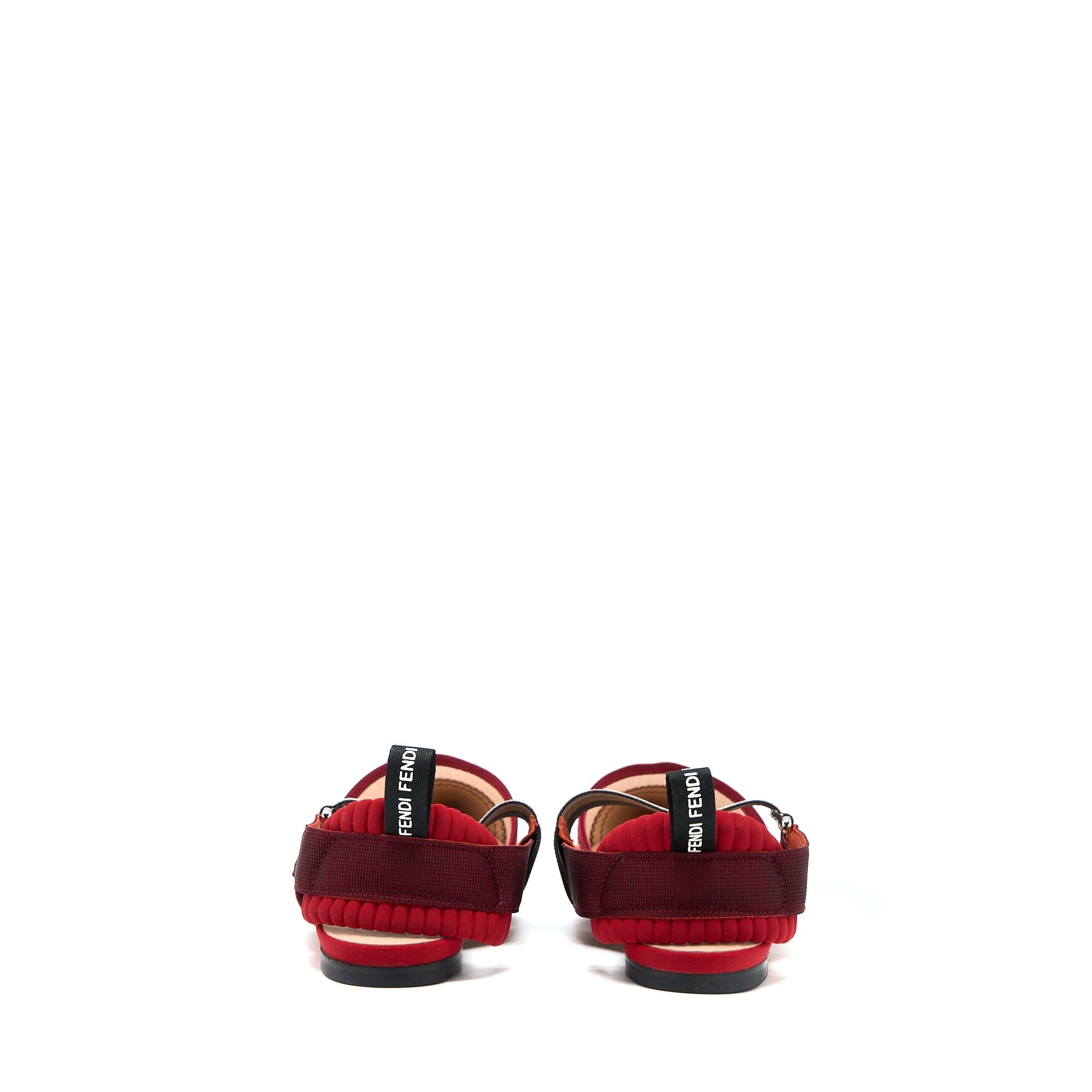 FENDI SLING BACK FLAT SHOES MULTICOLOUR