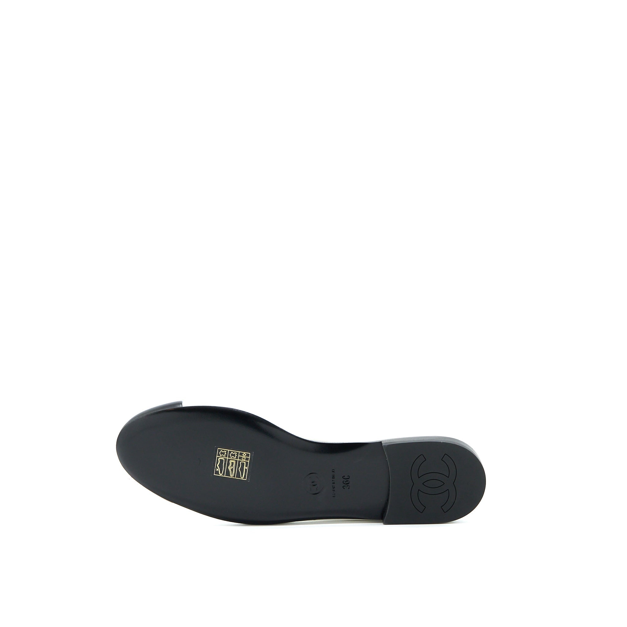 CHANEL BALLERINA SHOES WITH CHARM CHAIN