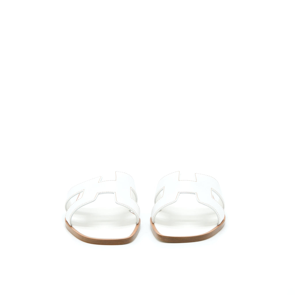 HERMES ORAN SANDAL BLANC