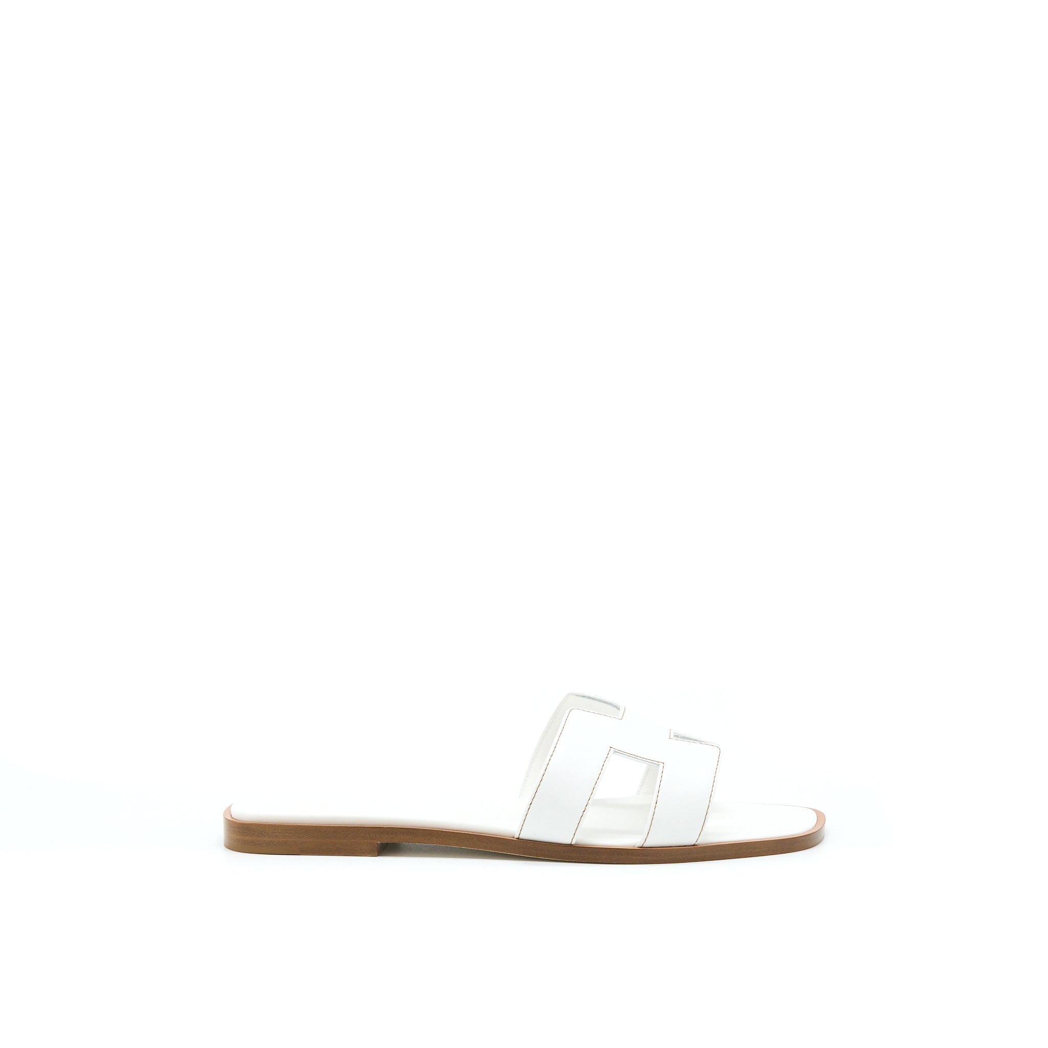 HERMES ORAN SANDAL BLANC