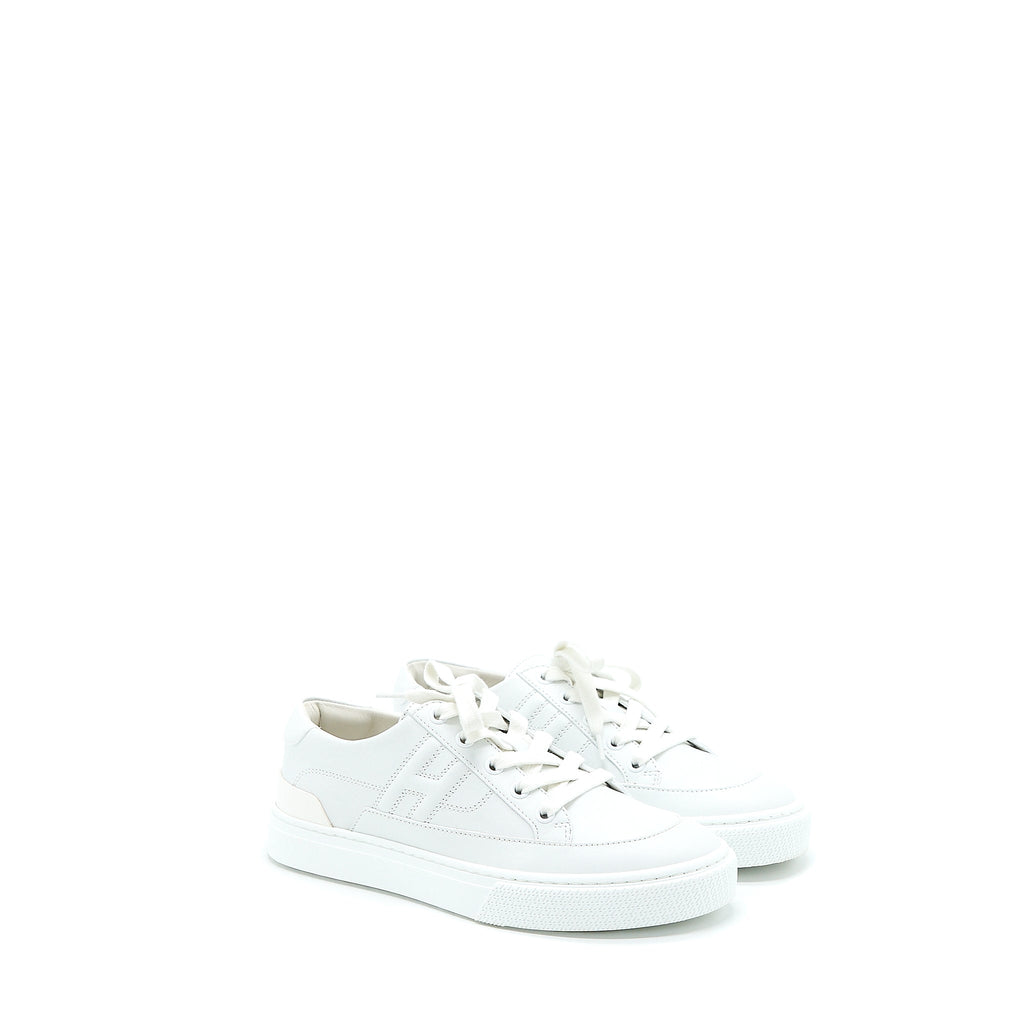 HERMES DEEP SNEAKER CALFSKIN WHITE