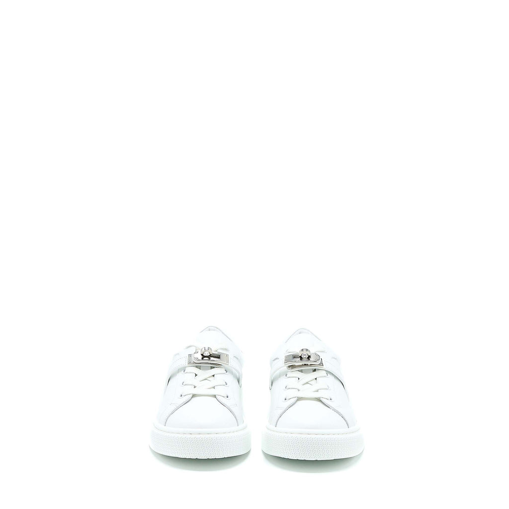 HERMES DAY SNEAKERS CALFSKIN WHITE SHW